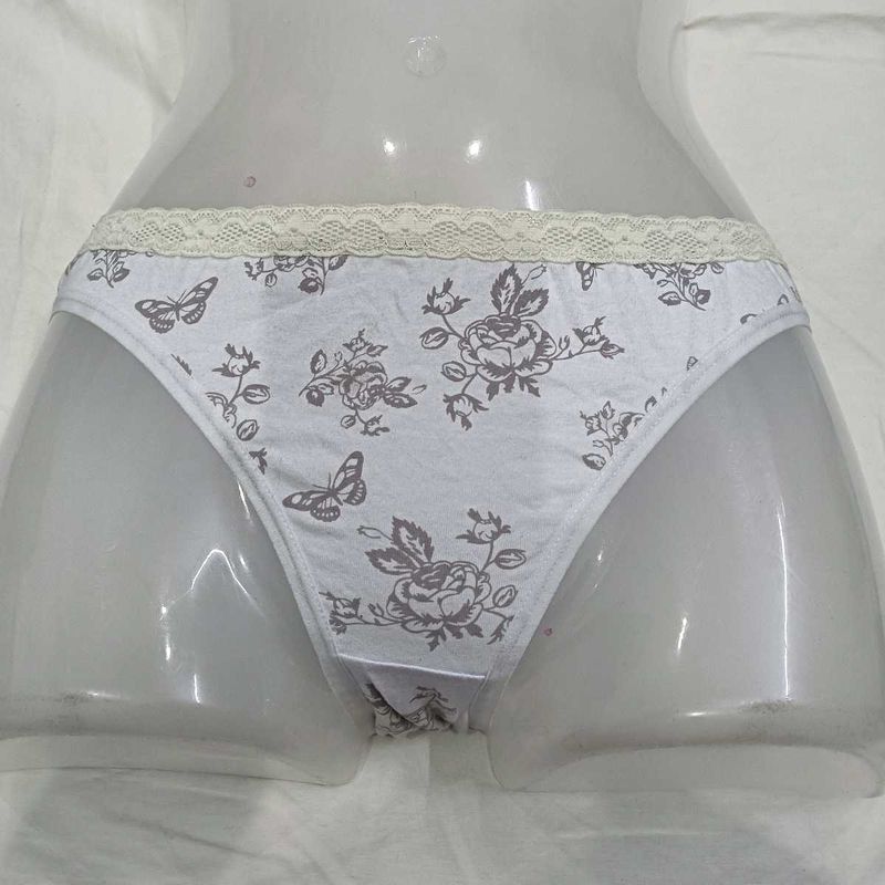 Floral Print🪔 Lace Trim Briefs