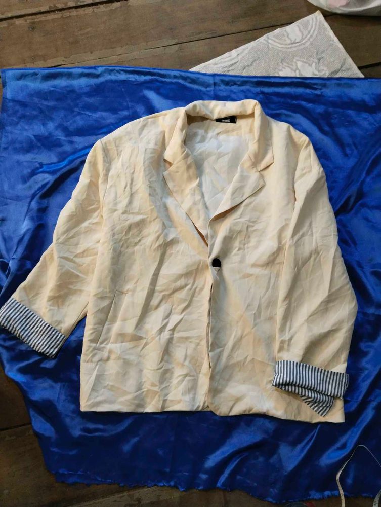 length 29half,Stylish Beige Blazer