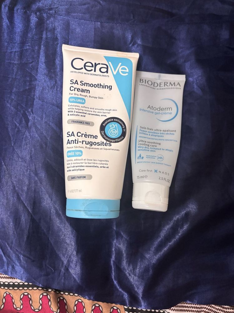 CeraVe SA Smoothing Cream &amp; Bioderma Atoderm