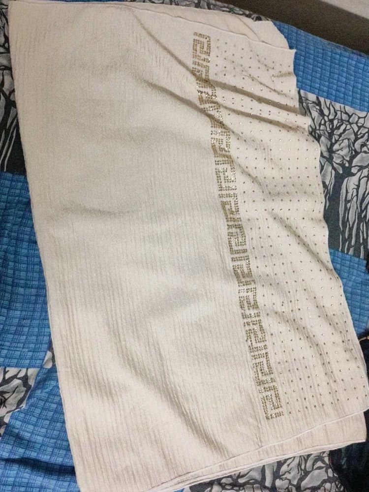 Embellished Cream Dupatta