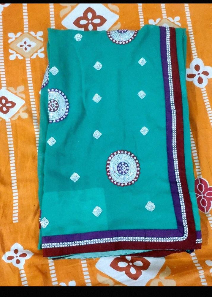 Sea Green Saree