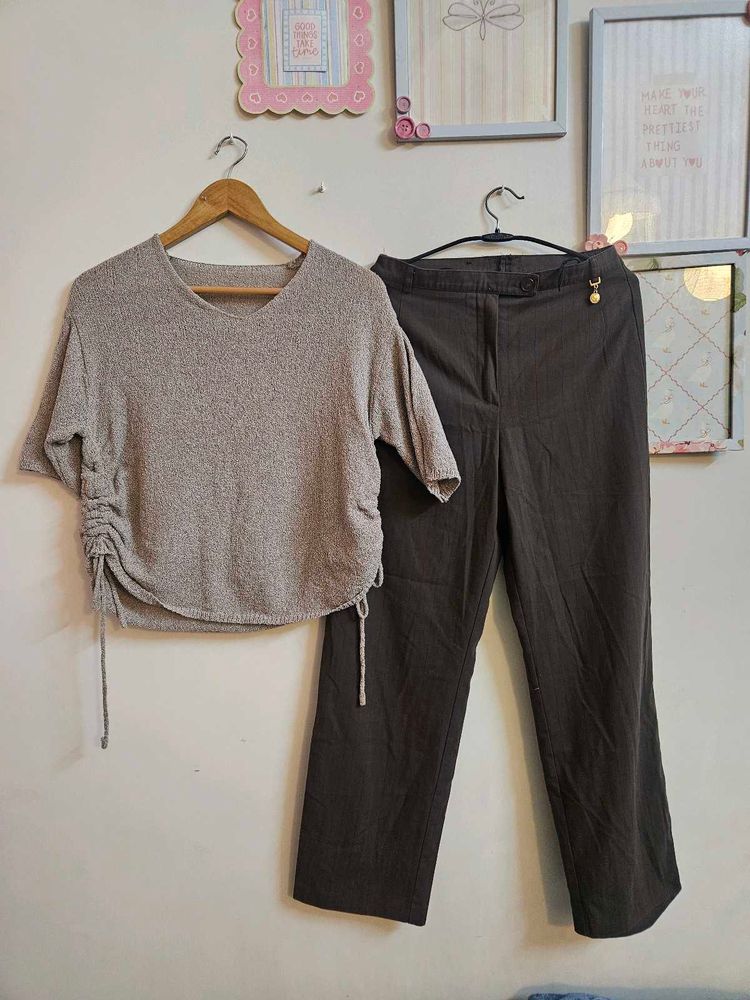 Co-ord Set: Casual Top &amp; Trousers