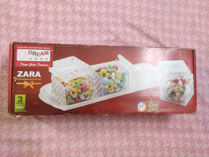 Dream Home Zara 3-Piece Dry Fruit Set