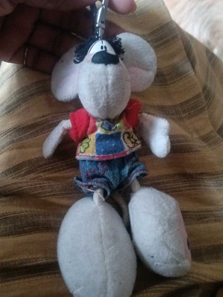 vintage diddl mouse plush keychain