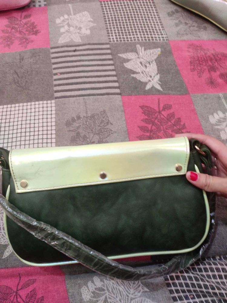 green color beautiful purse for girls