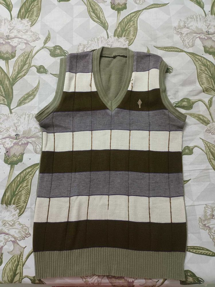 Classic V-Neck Striped Sweater Vest