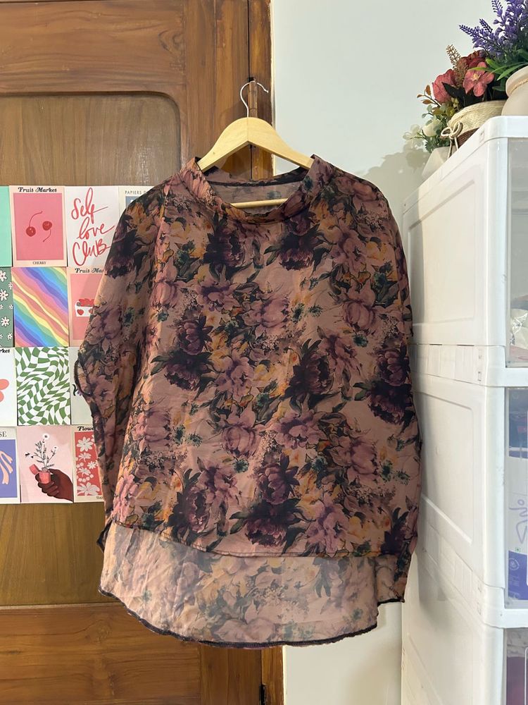 Floral Print Georgette Blouse