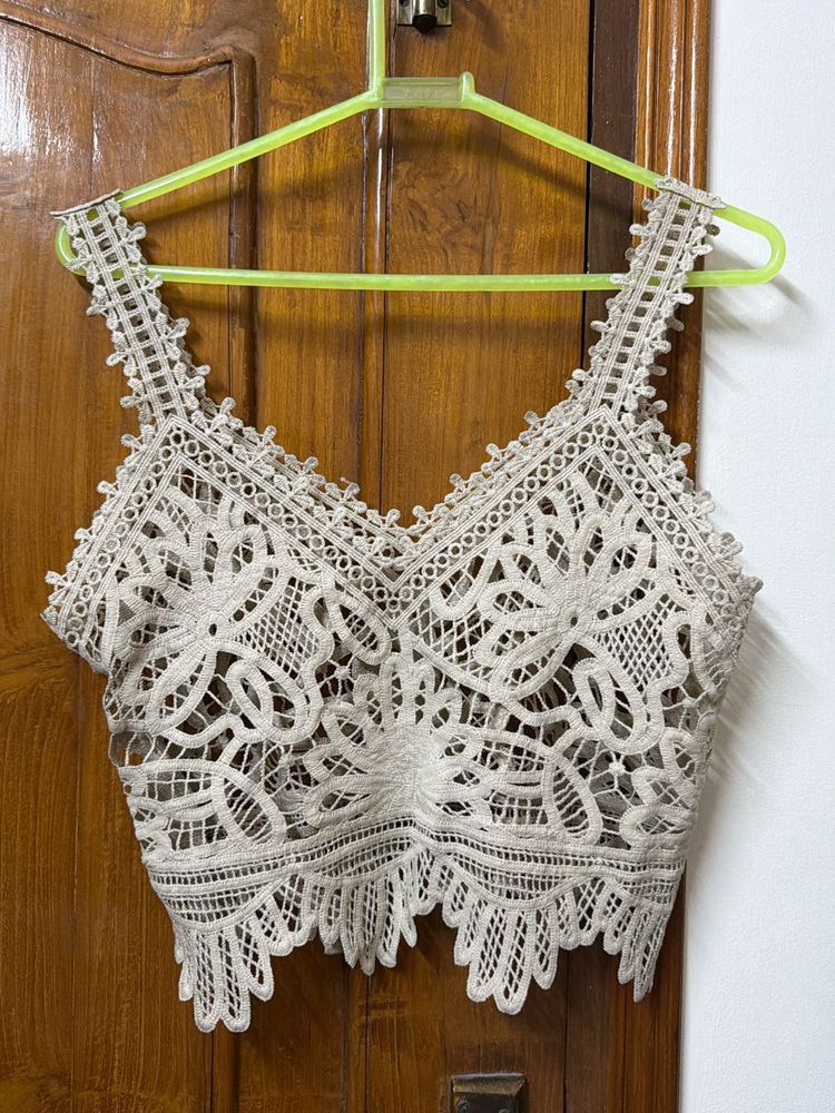 Boho Crochet Lace Crop Top