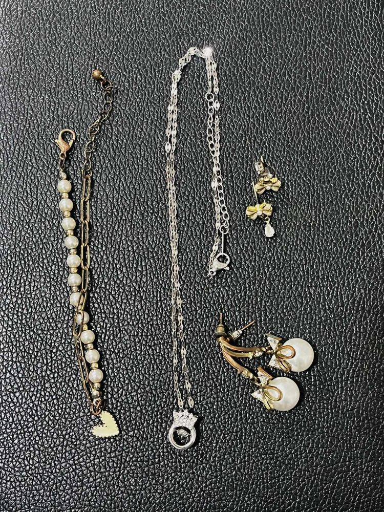 Earrings, bracelet and necklace Combo Jewellery