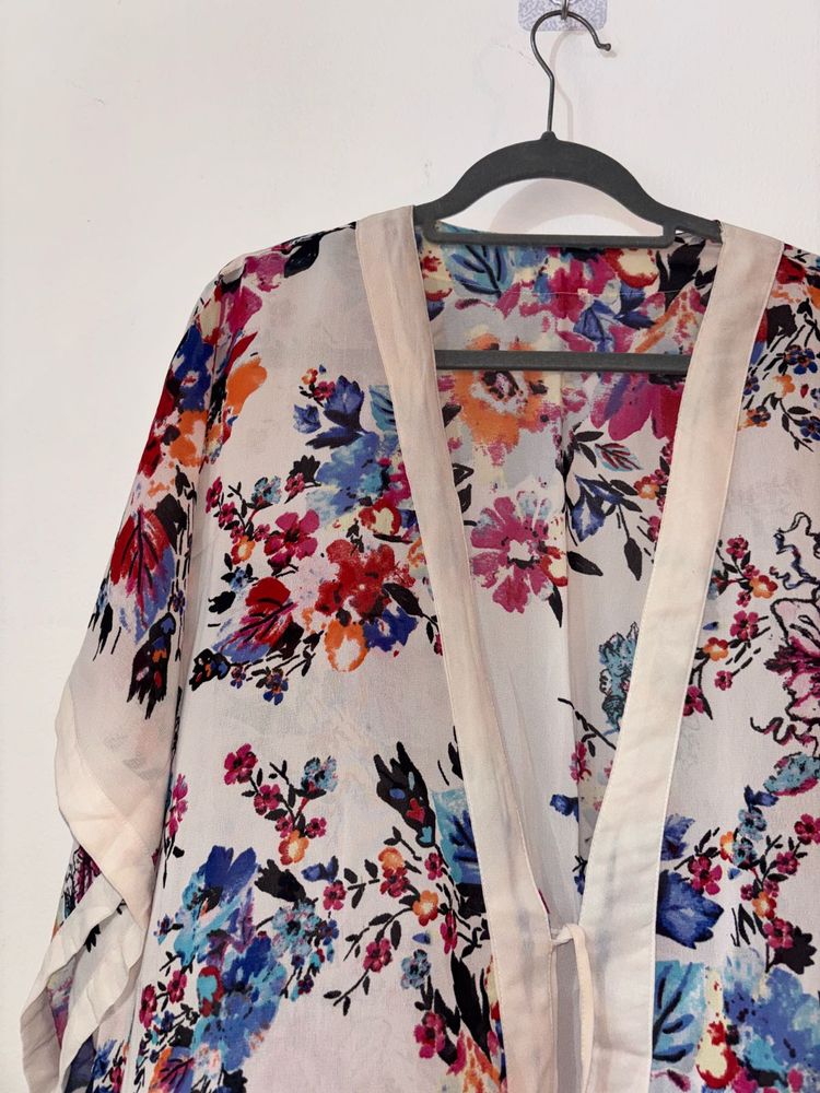 Floral Kimono Cover-Up