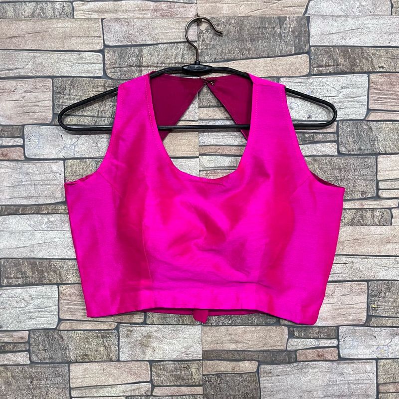 Vibrant Pink Sleeveless Blouse fix price