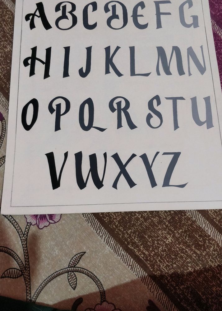 English Alphabet Template