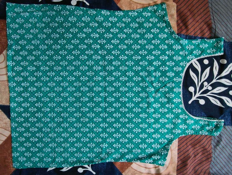 Green Printed Blouse