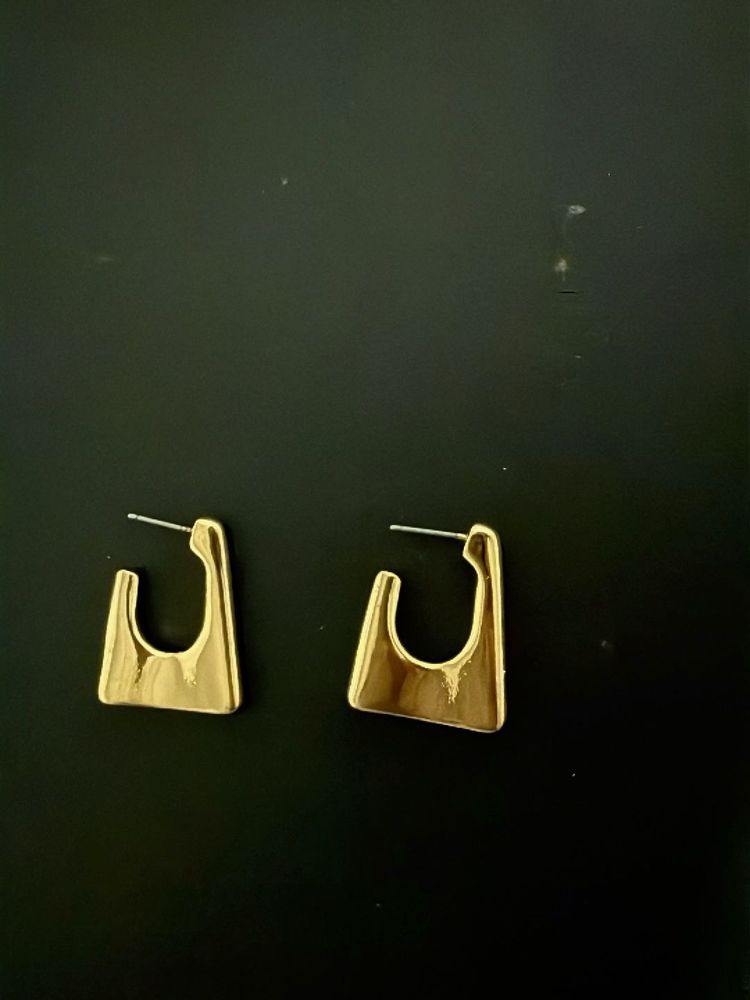 Gold Geometric Hoop Earrings