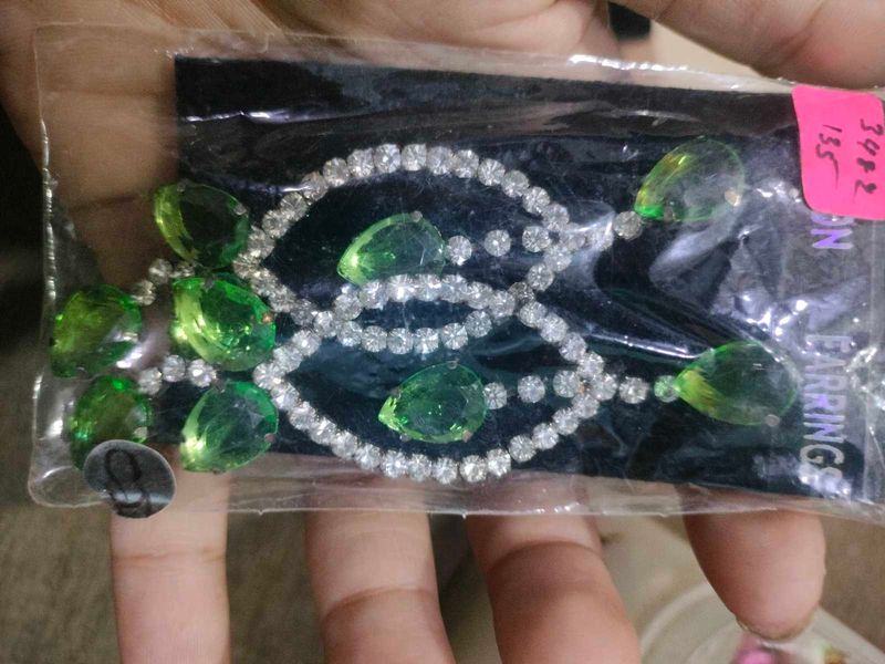 Sparkling Green Gemstone Jewellery Set