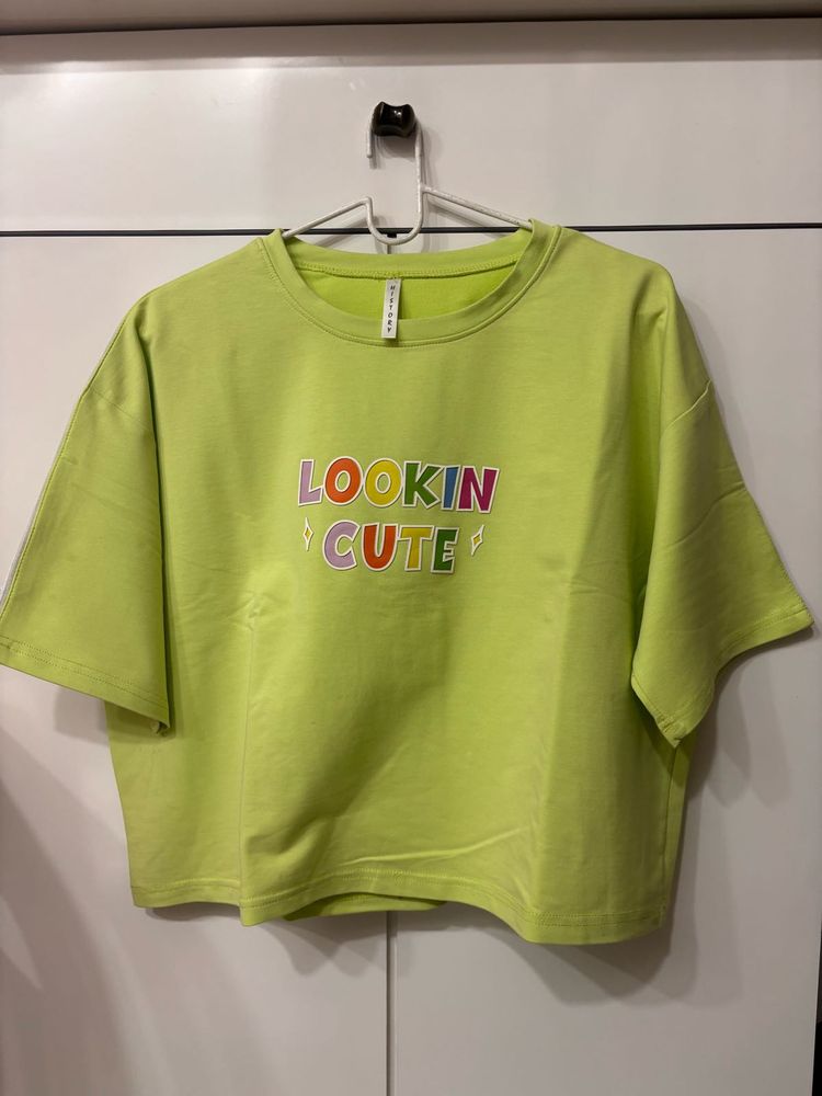 Lime Green "Lookin Cute" Graphic Tee