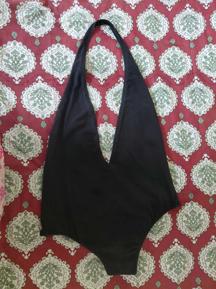 Black Halter Neck Body suit