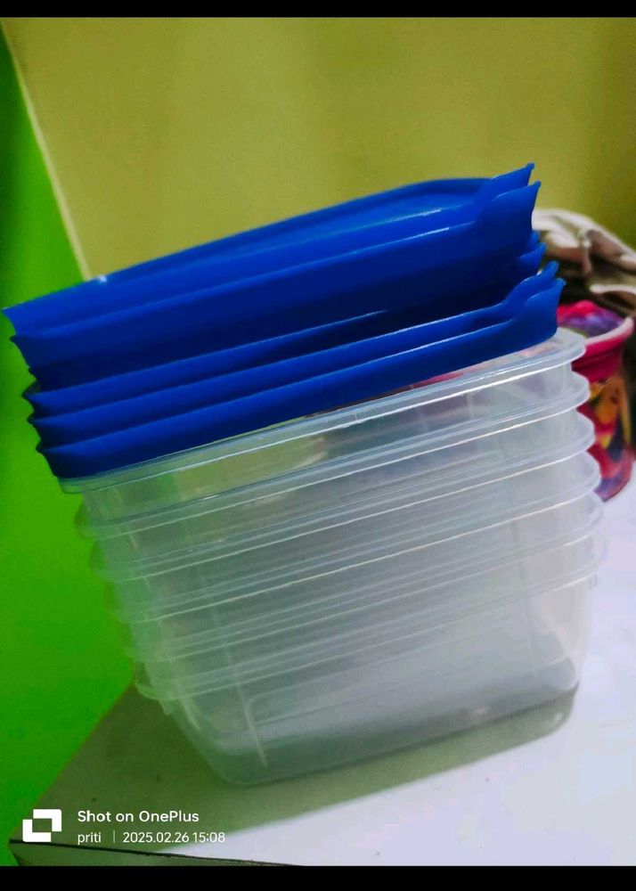 Set of 6 Stackable Food Storage Containers