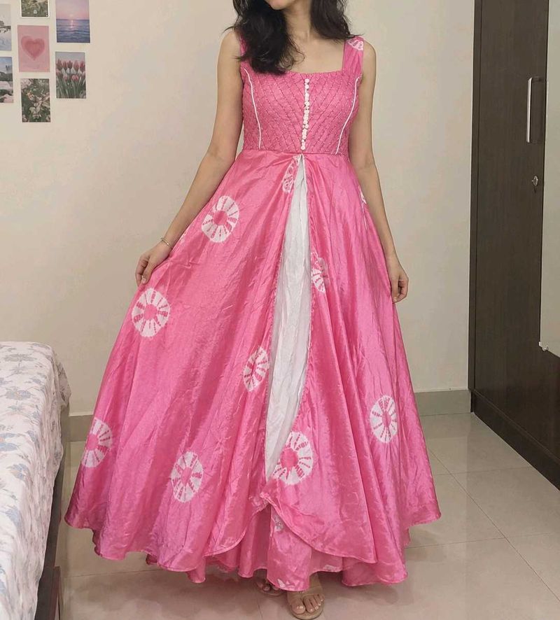 Beautiful Pink Ethnic Gown