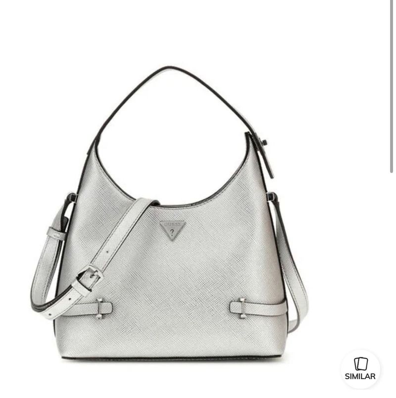 Guess Rosalba Small Hobo Bag - Silver