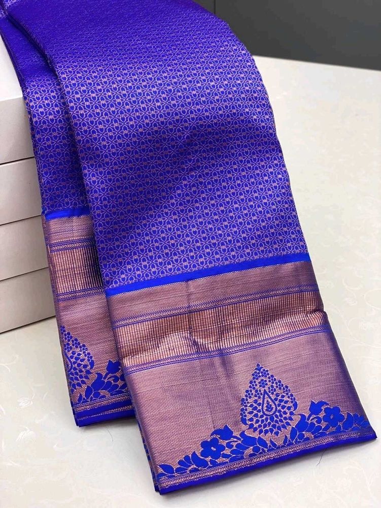 Elegant Royal Blue Silk Saree