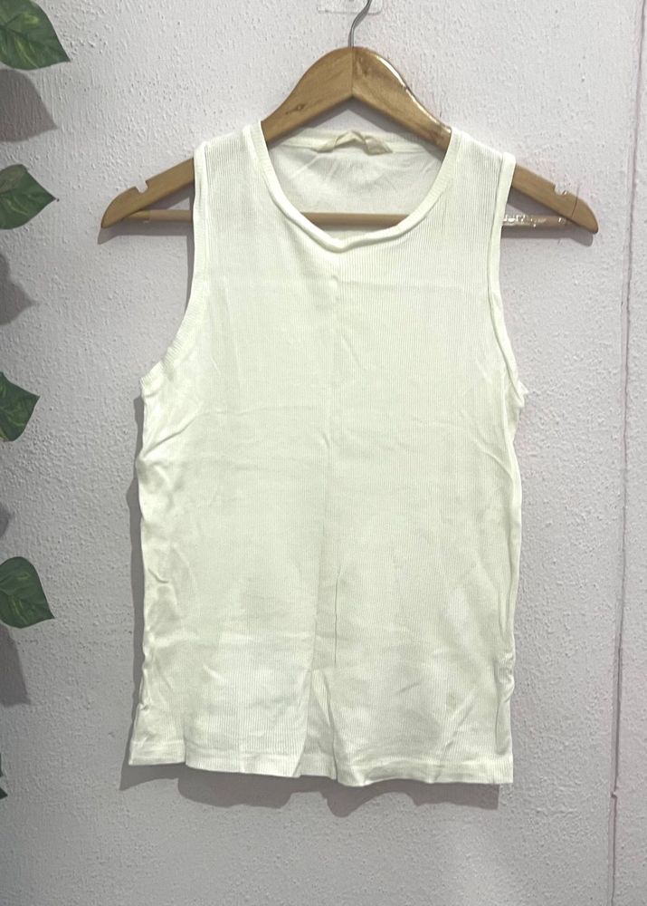 Cream Basic Tank Top
