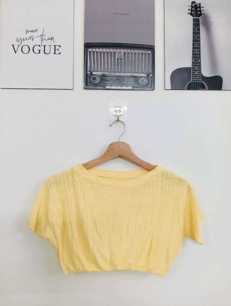 Sunny Yellow Cropped T-Shirt