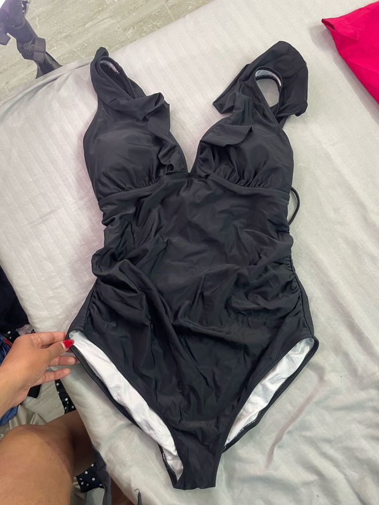 Chic Black One-Piece Swimsuit
