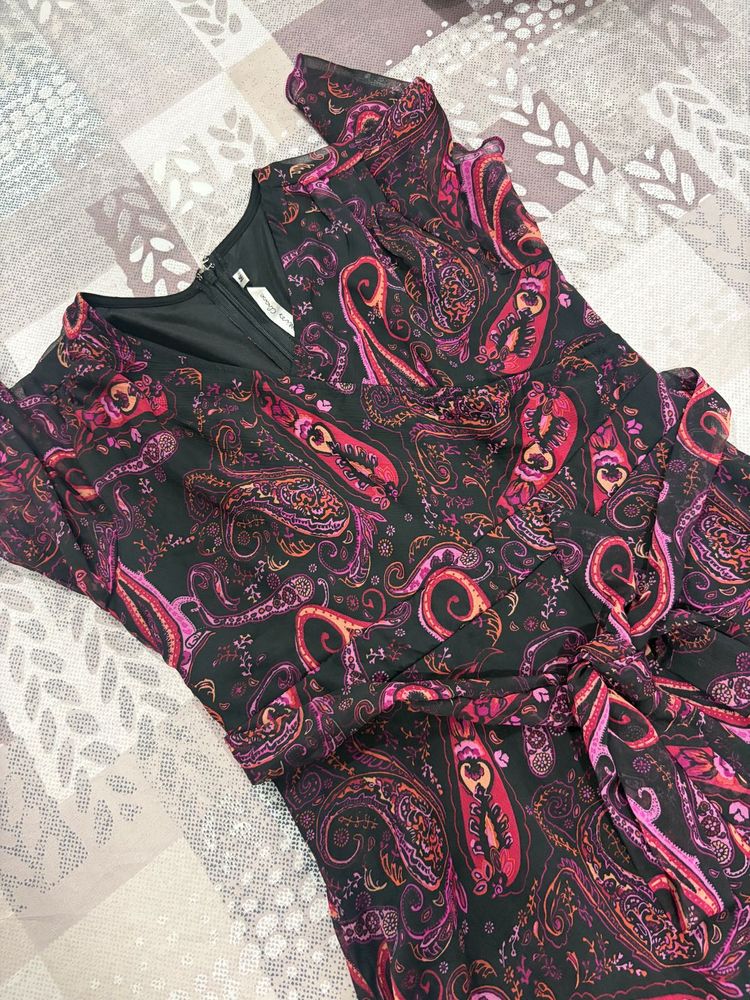 Stylish Paisley Print Wrap Dress💕