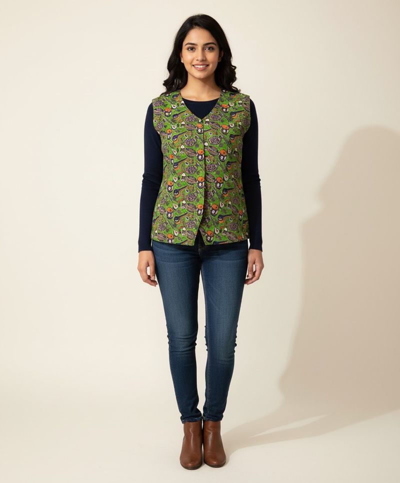 Two in one reversible jacket for women