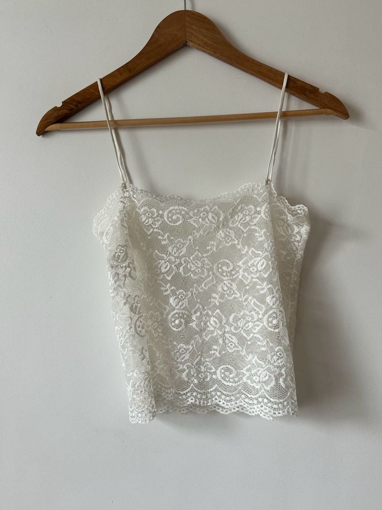 White Lace Camisole Top