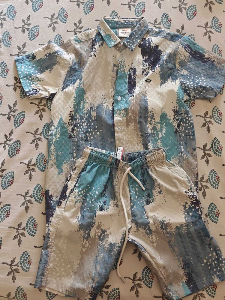 Boys' Printed Shirt &amp; Shorts Set
