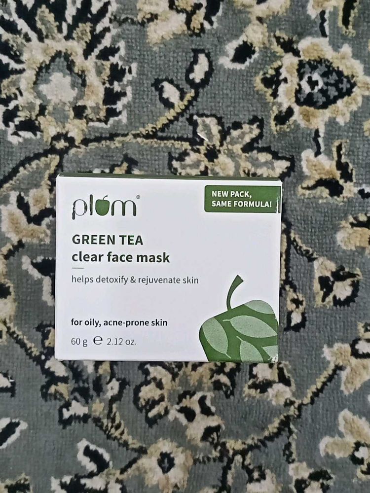 Plum Green Tea Clear Face Mask