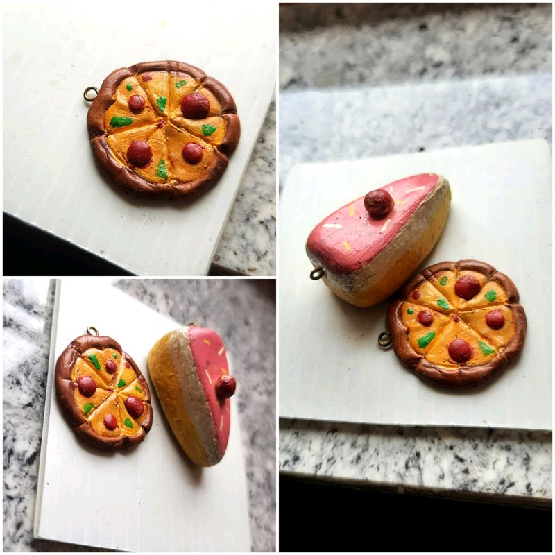 Pizza &amp; cake Keychain