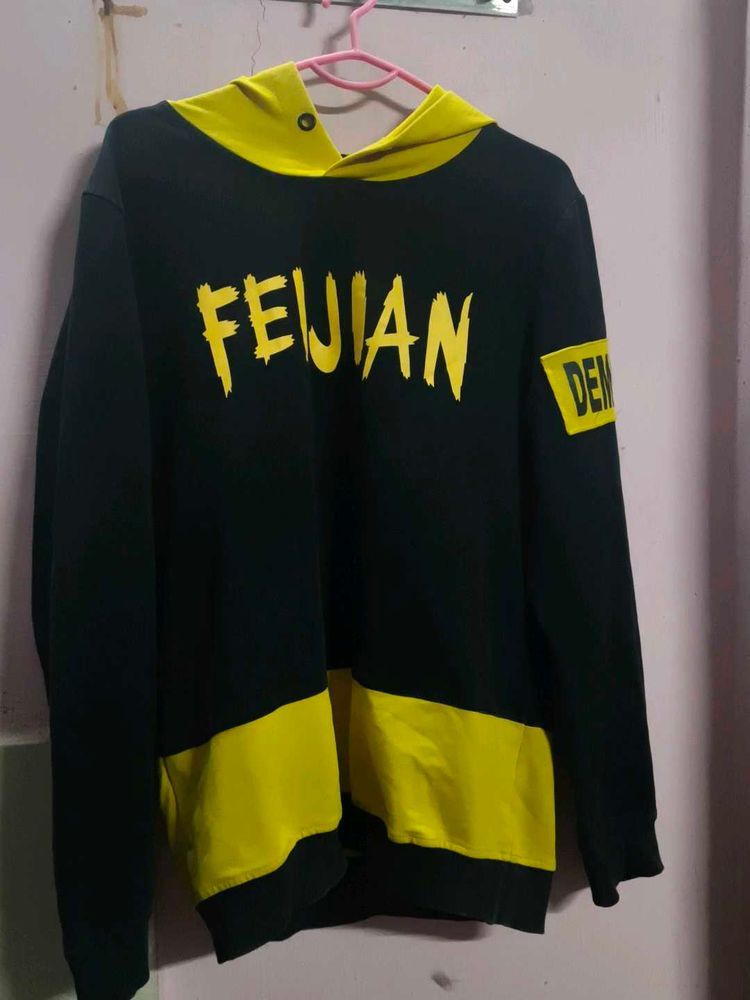 Men's Black &amp; Yellow Hoodie