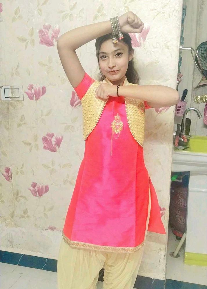 Vibrant Kurta Set with Dupatta