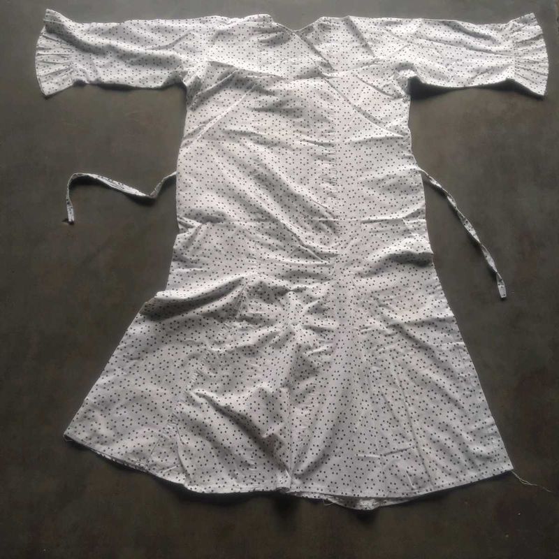 White Polka Dot Kurta