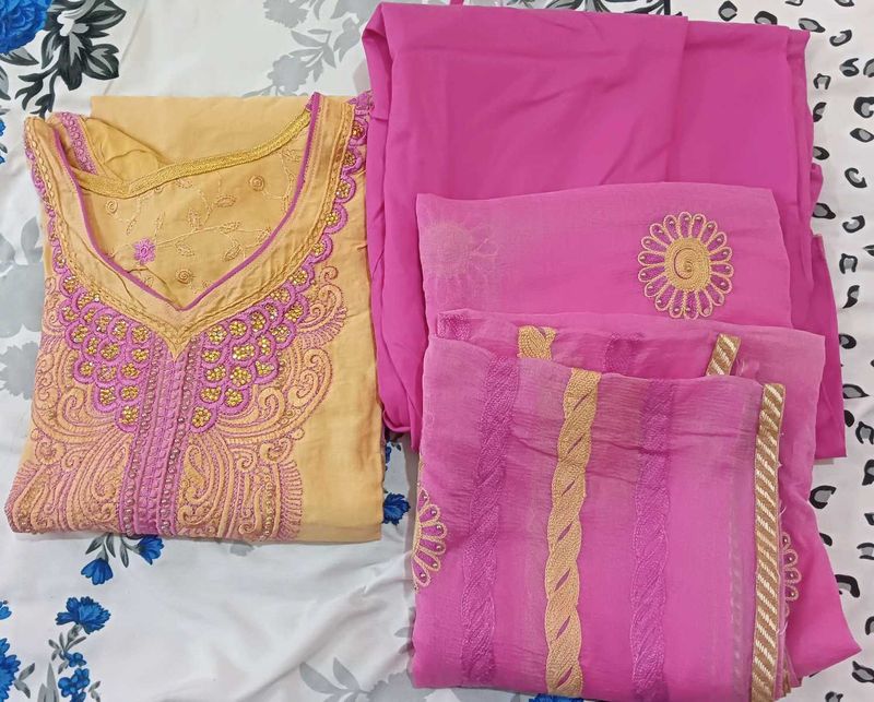 Embroidered Kurta Set with Dupatta