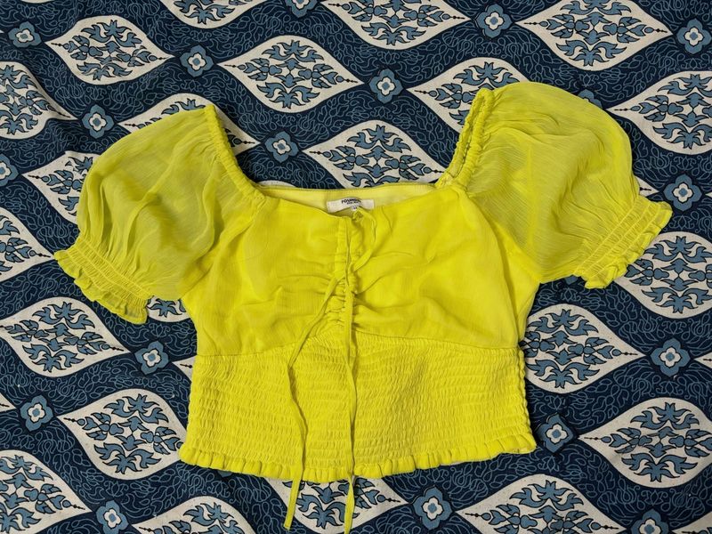 Bright Yellow Crop Top