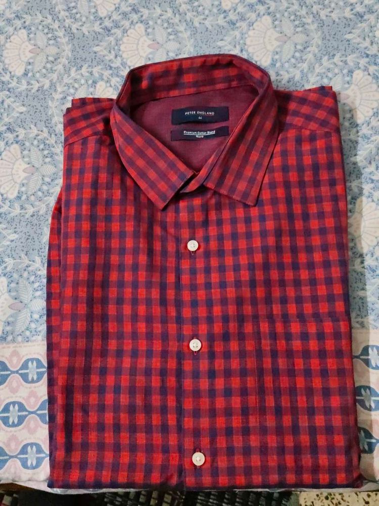 Red &amp; Navy Checkered Shirt