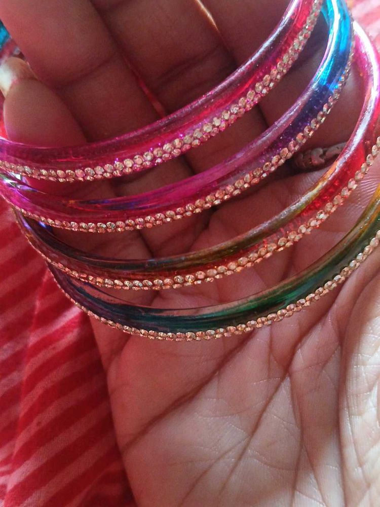 Set of Colorful Beaded Bangles