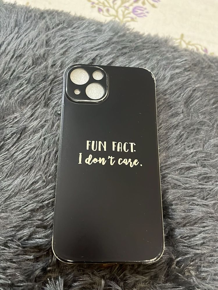 Black Phone Case "Fun Fact: I Don't Care"