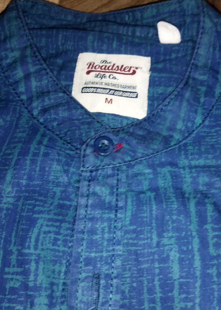 Roadster Men's Blue Printed Shirt