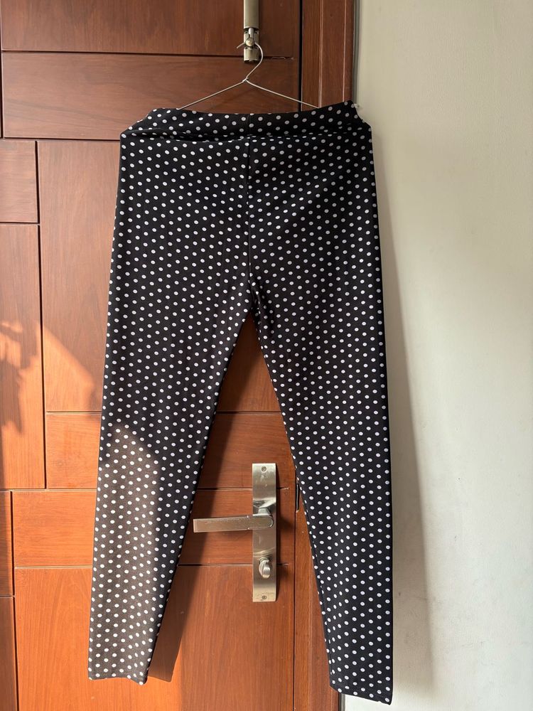 Polka Dot Black Pants