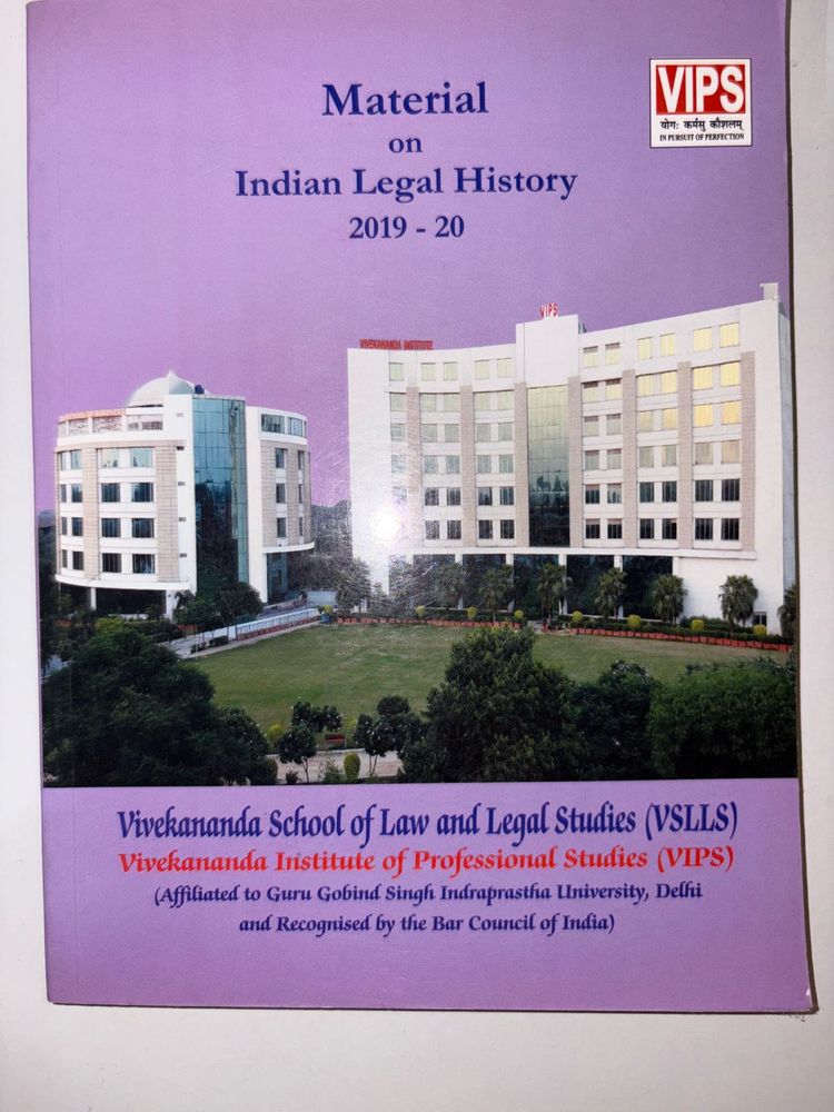 Indian Legal History IP University Syllabus