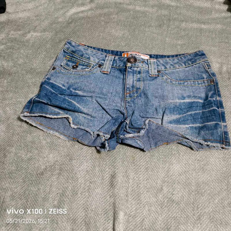 Distressed Blue Denim Shorts