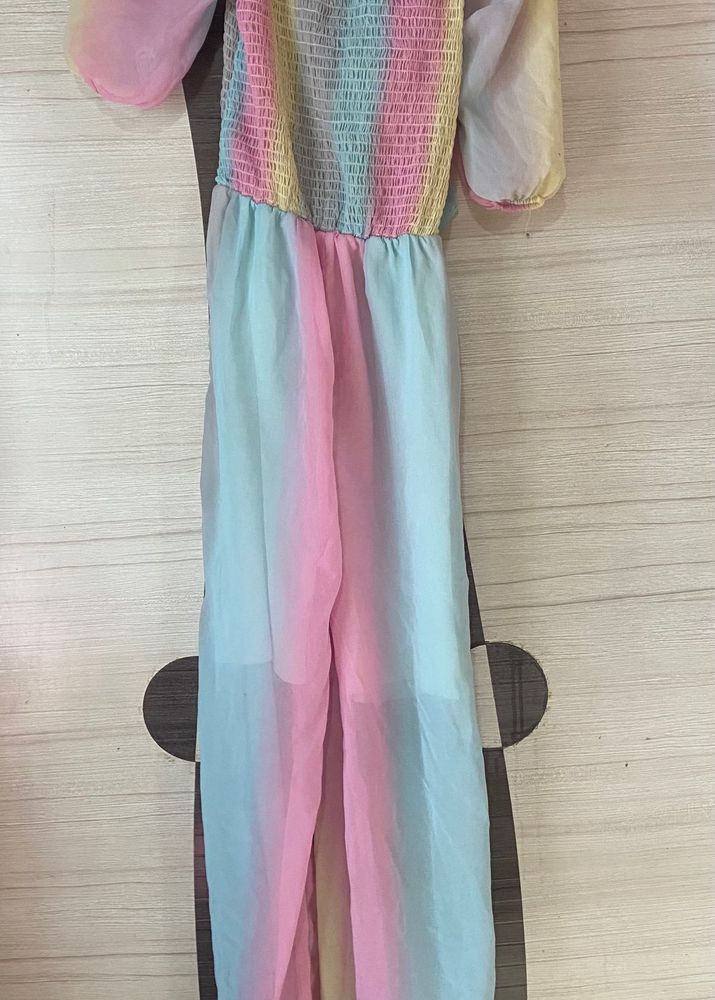 Rainbow Ombre Wide Leg Jumpsuit