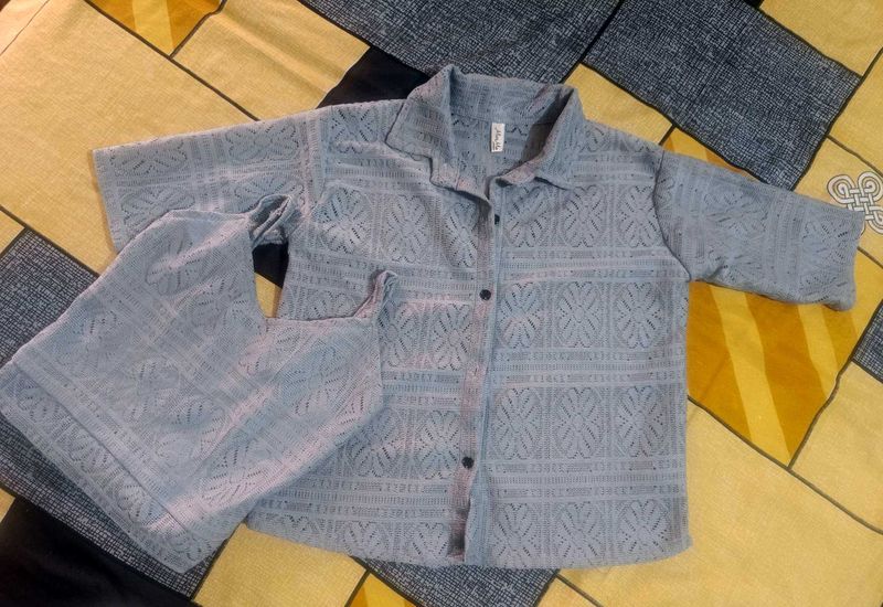 Grey Patterned Top
