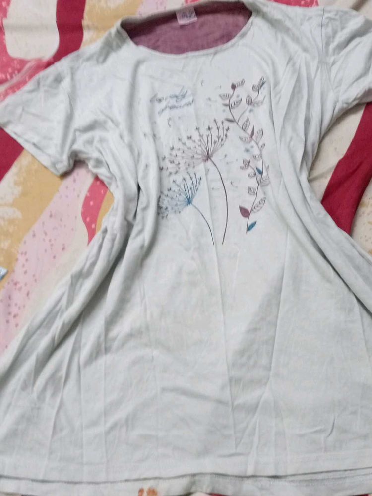 Cute Floral Print Tunic Top