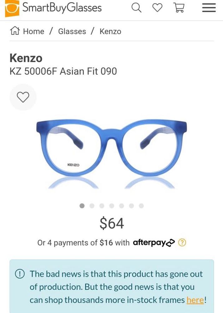 Kenzo Blue Round Glasses